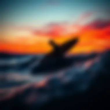 Vibrant Sunset Over the Surfing Horizon A vibrant sunset over the ocean, perfect for evening surf sessions