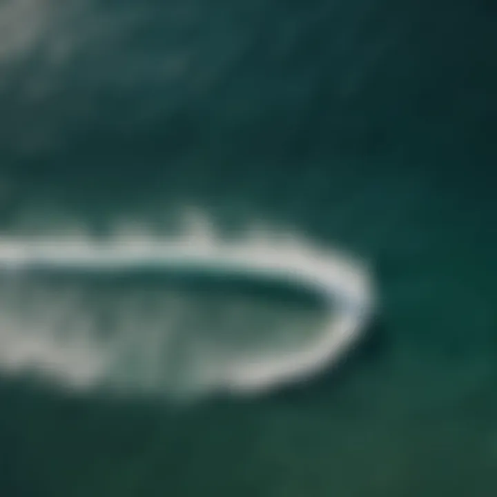 A stunning aerial view of Tourmaline Surfline showcasing the waves and surf activity below