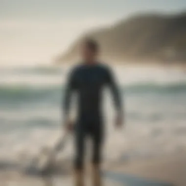 A group of surfers sharing stories and camaraderie on the beach at Tourmaline Surfline