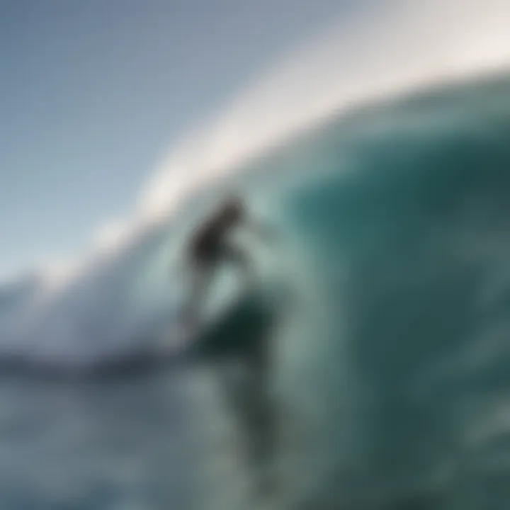 Visual comparison of traditional surfing and GPS-enhanced surfing experience