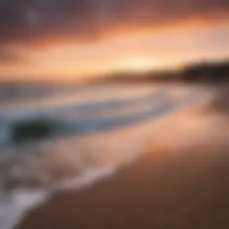 A breathtaking sunset view over the waves at UCSD beach