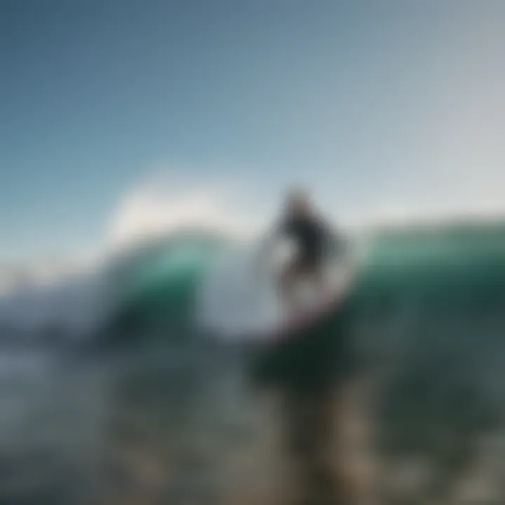 A surfer riding waves on a boogie board, capturing the thrill of the experience.