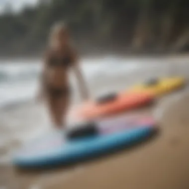 An array of boogie boards highlighting various styles and colors.