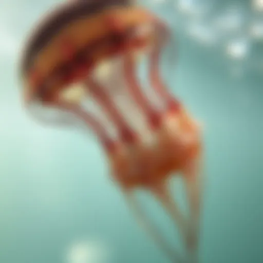 A close-up view of a jellyfish in its natural habitat