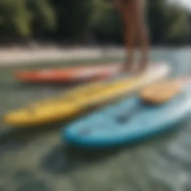 Comparison of different paddle board sizes