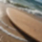 A close-up view of different skimboard materials showcasing texture and quality