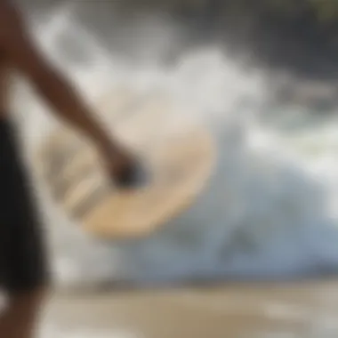 Different types of grip materials used in skimboarding