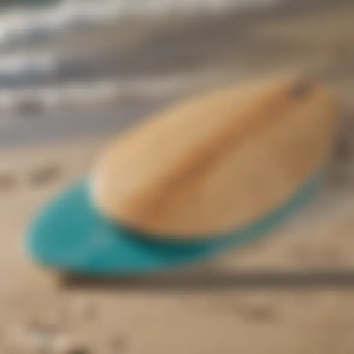 Visual representation of skimboard materials and their benefits