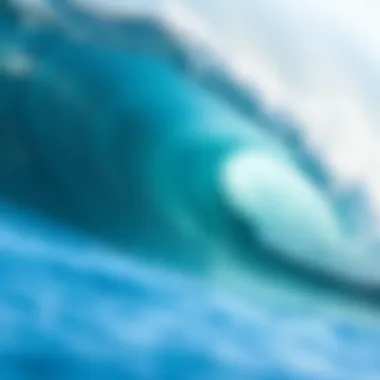 Dynamic Ocean Wave A dynamic ocean wave with clear blue water