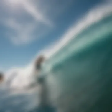 Surfing session influenced by wind patterns