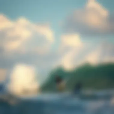 A dynamic graphic displaying the relationship between wind direction and surf conditions