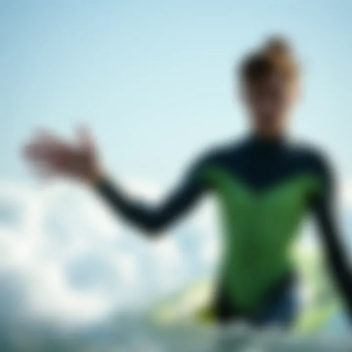 Wetsuit Material Flexibility and Performance Flexibility demonstration of wetsuit material.