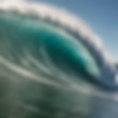 A detailed chart showcasing various wind patterns and their effects on surf conditions.