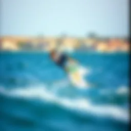 A wake surfer gliding effortlessly on the water