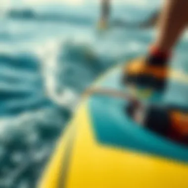 Innovative Features in Wakeboards Close-up of advanced wakeboard technology features