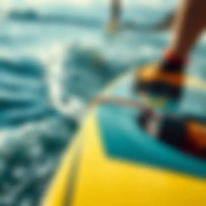 Innovative Features in Wakeboards Close-up of advanced wakeboard technology features